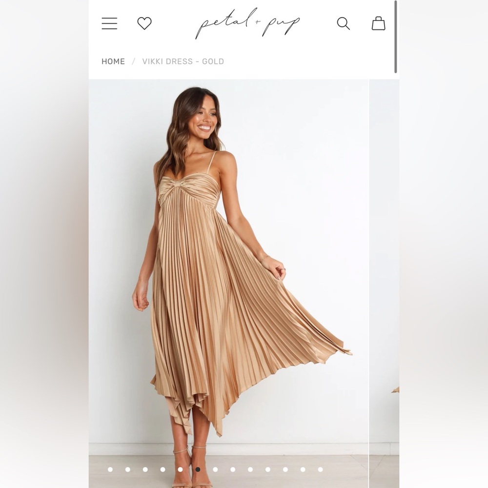 Gold Petal & Pup Dress